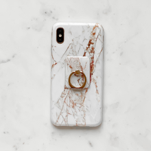Load image into Gallery viewer, Phone Ring - Rose Gold Marble